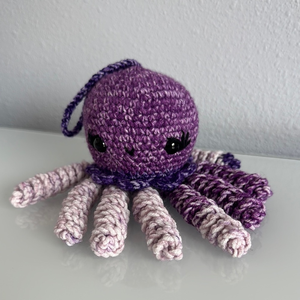 Purple Crochet Octopus